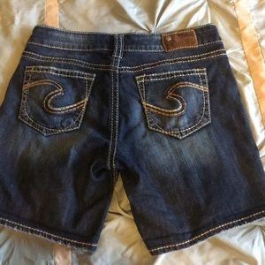 Silver jeans shorts